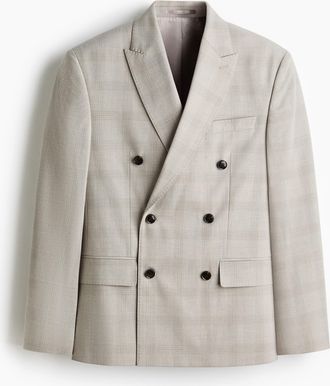 H&M Doppelreihiges Jackett in Regular Fit - Beige