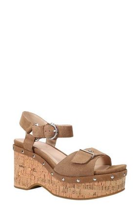 Pelle Moda Ciana Ankle Strap Platform Wedge Sandal in Driftwood at Nordstrom, Size 8.5