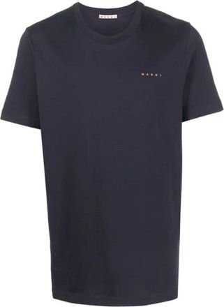 Marni Cotton T-Shirt - Heren - T-shirts - Zwart - S - Katoen - Tops