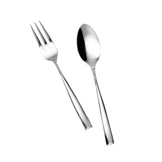 Fortessa Lucca Serving - Set Of 2 In Silver