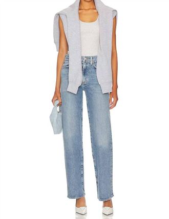 A Gold E Harper Midrise Relax Straight Jean In Flash