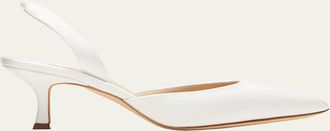 Manolo Blahnik Carolyne Kitten-Heel Halter Pumps