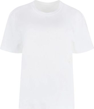 Alexander Wang Tops, Dames, Wit, M, Katoen, Essential Jersey Puff Logo T-Shirt
