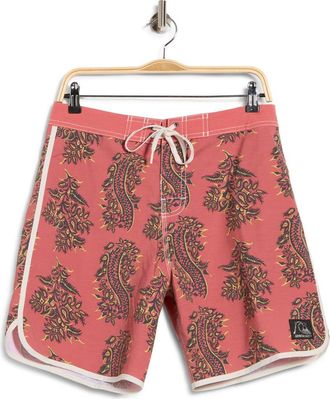 Quiksilver Original Scallop Board Shorts in Mineral Red at Nordstrom Rack, Size 38
