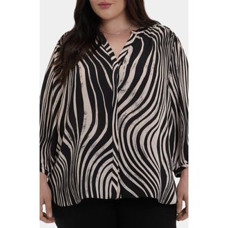NYDJ Pintuck Top in Las Careras at Nordstrom Rack, Size 1X