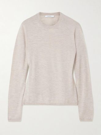 Max Mara Pullover In Cashmere Pittura - Neutri
