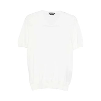 Tom Ford Truien & Vesten, Heren, Wit, 3Xl, Katoen, Pure Cotton Crew Neck
