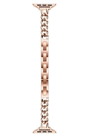 Posh Tech Nikki Stainless Steel Apple Watch Watchband in Rose Gold at Nordstrom, Size 40Mm