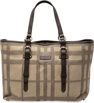 Burberry Pre-owned Burberry Tonal Check Canvas Tote Ladies CNQINCHOQIN