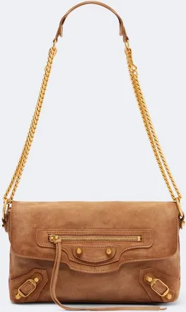 Balenciaga Le City suede shoulder bag