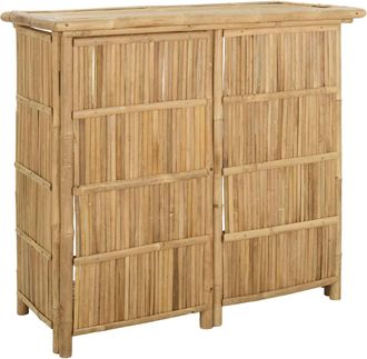 vidaXL Mesa De Bar Exterior Natural 115 X 55 X 105 Cm Bamb&uacute; Vidaxl