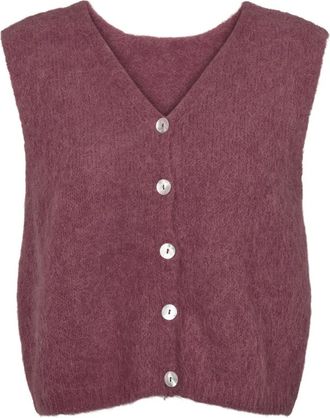Americandreams Telma Vest - Dames - Vesten - Rood - XL - Wol - Truien & Vesten