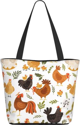 AOOEDM Cute Roosters Ladies Shopping Bag 13x11x7in.The Perfect ValentineS Day Gift.It Is The Best ValentineS Day Gift For Mom, Daughter, Wife,Etc