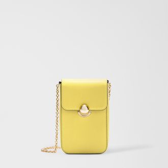 Furla Sfera Portatelefono Verticale M Yellow Giallo Pelle Di Vitello Sidney Donna