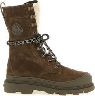 Moncler Brown Logo Boots