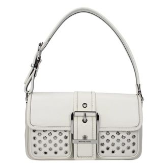 Michael Kors Tassen, Dames, Wit, ONE Size, Leer, Leren Schoudertas