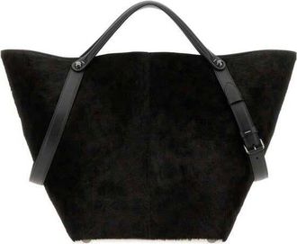 Maison Margiela Printed Calf Hair Dress-Age Shopping Bag Blackleopardblack Borse A Mano