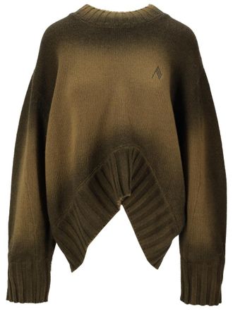The Attico Green Crew Neck Sweatshirt