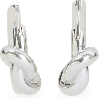Celine Earrings, female, Gray, Size: ONE SIZE Knot Small Hoops