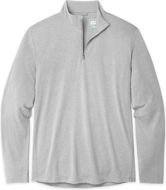 Stio | Mens Divide Half Zip Top, Size Extra Large in Quiet Grey Heather