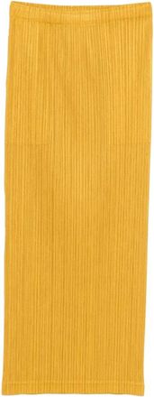 Issey Miyake Skirt - Dames - Midirokken - Geel - XL - Rokken