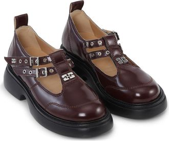 Ganni Everyday Butterfly Mary Jane in Chocolate Fondant at Nordstrom, Size 12Us