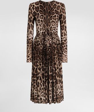Dolce & Gabbana Leopard-print Dress - Woman Dresses Animal Print 36