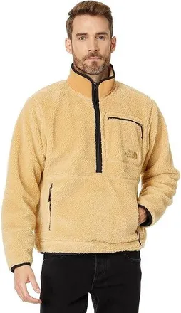 The North Face Extreme Pile Jacket Men Tan Fleece Long Sleeve Pullover GBO43