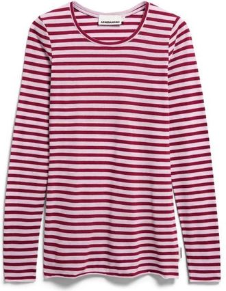Armedangels Einiaara Stripes Longsleeve f&uuml;r Damen | rosa