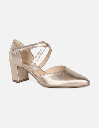 Gabor Womens Gisele Womens Open Court Shoes - Silver - Size: 5.5
