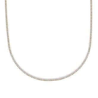 House of Brilliance 14K Yellow Gold 12.0 Cttw Lab Grown Diamond Tennis Necklace