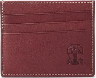 Brunello Cucinelli Portacarte con logo - Rosso