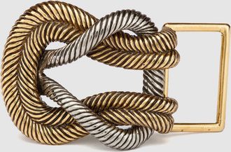 CLARIS VIROT Boucle de Ceinture Baby Noeud Or et Argent