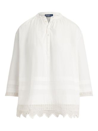 Ralph Lauren White Relaxed Solid Shirt