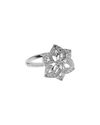 Boucheron 18K 0.57 ct. tw. Diamond Small Flower Cocktail Ring (Authentic Pre-Loved)