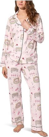 Bedhead Pajamas Long Sleeve Classic Stretch Jersey Pj Set Womens Pajama Sets Swan Lake : LG (US 12-14), Cotton/Elastane