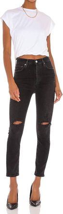 A Gold E Nico High Rise Slim Fit Jean In Cassette / Washed