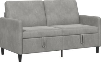 vidaXL Sof&aacute; Con Almacenamiento Gris Claro 152 X 78 X 87 Cm Poli&eacute;ster Vidaxl