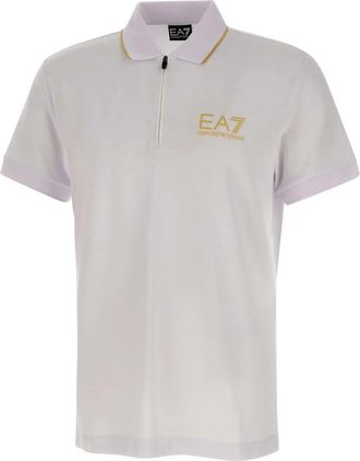 Emporio Armani Gold Label Viscose-Blend Polo Shirt - Heren - Polos - Wit - S - Tops