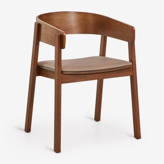 Sklum Silla De Comedor Con Reposabrazos En Madera De Roble Olsen Sklum