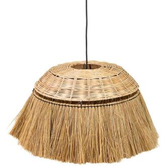 Wanderlust Deco Lampara De Techo De Fibra Natural Marr&oacute;n 50x50x30