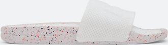 Athletic Propulsion Labs Womens Big Logo Techloom Slide Sandal In White / Impulse Red / Blue Haze