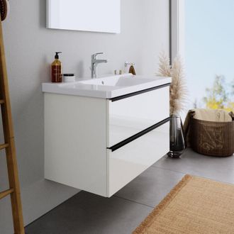 Duravit Duravit - Conjunto De Ba&ntilde;o Con Lavabo De Mdf Y Cer&aacute;mica Blanca 105x80x50cm - Blanco Brillo - Durapoint Blanco Brillante