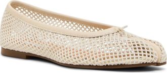 Steve Madden Calico Womens Flat Shoes Bone Mesh : 9.5 M, Leather