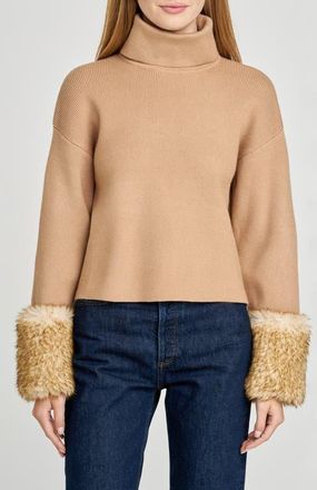 Wayf Rebecca Turtleneck Sweater in Toffee at Nordstrom, Size X-Small