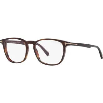 Tom Ford 52mm Square optical glasses in Tortoise at Nordstrom