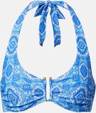 Heidi Klein Top de bikini triangular Mykonos estampado