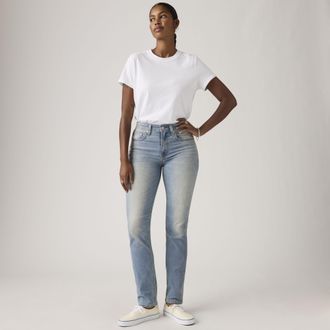 Levi's 724 High Rise Straight Lightweight Jeans - Womens - 23X30 - Medium Wash / Slipped In Cool