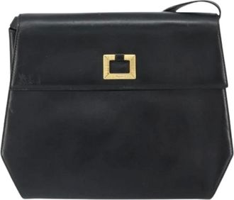 Ferragamo Pre-owned Cross Body Bags, female, Black, Size: ONE SIZE Pre-owned Leather Shoulder Bag