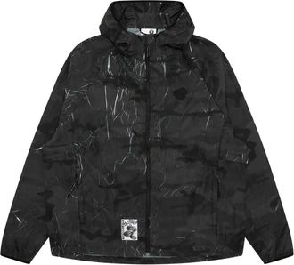 Aape By A Bathing Ape Piumino con stampa camouflage e cappuccio - Nero